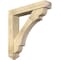 Ekena Millwork Olympic Arts and Crafts Rough Sawn Bracket w/ Offset Brace, Douglas Fir, 6"W x 32"D x 32"H BKT0604X32X32OLY03RDF - alternate 1